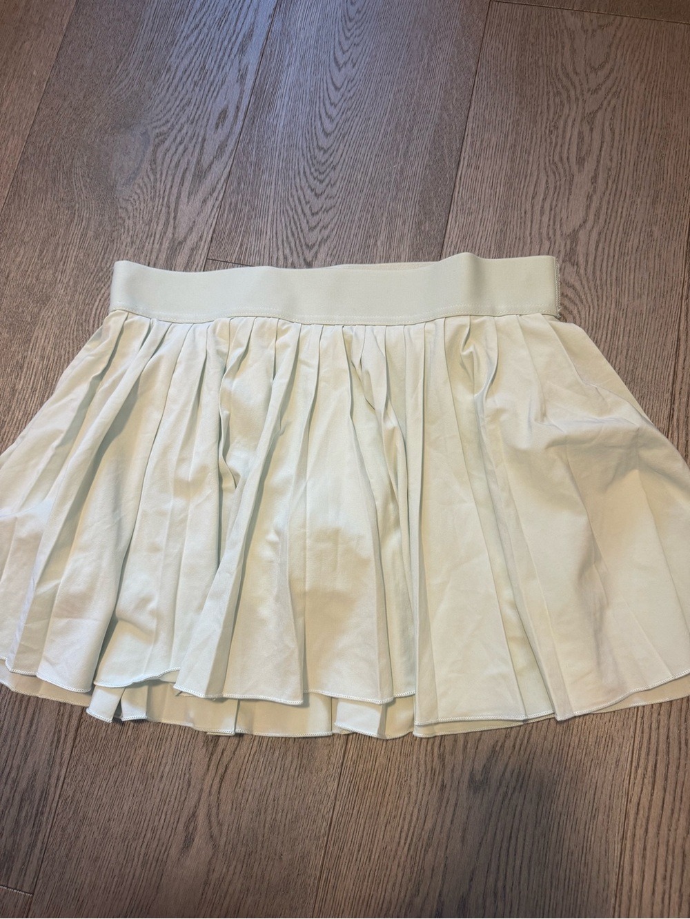 TNA Mint Green Pleated Mini Skirt